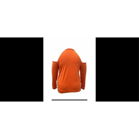 Orange scary sweatshirt, skull sweatshirt, size 14 - Picture 4 of 7